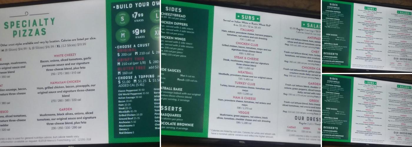 Marco's Pizza Menu