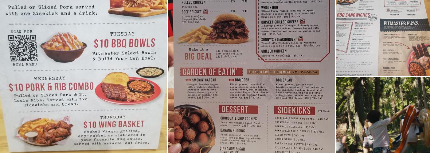 Sonny's BBQ Menu