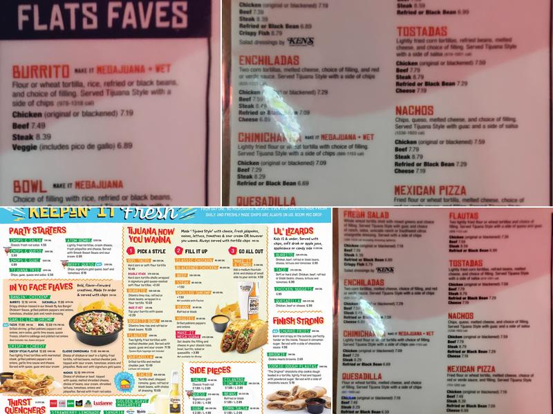 Tijuana Flats Menu