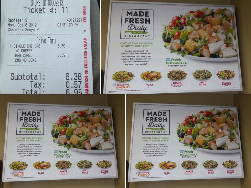 Wendy's Menu