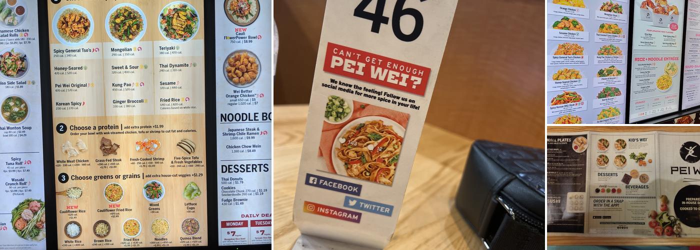 Pei Wei Asian Kitchen Menu