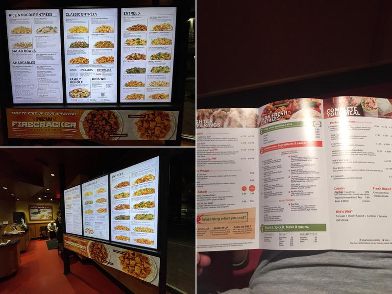 Pei Wei Asian Kitchen Menu