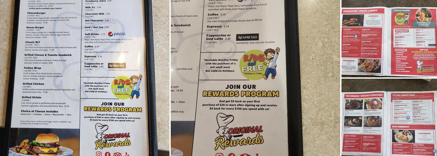 The Original Pancake House Menu