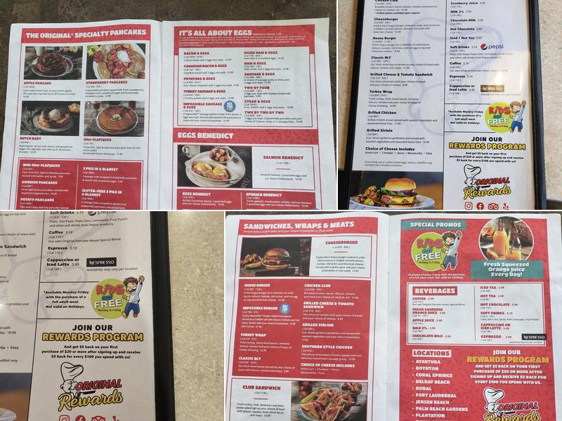 The Original Pancake House Menu