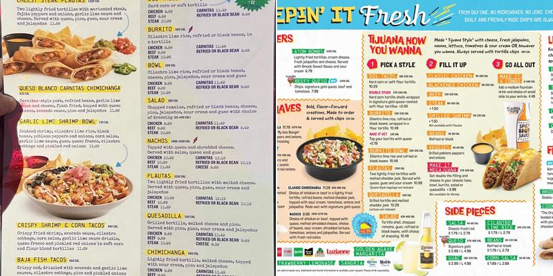 Tijuana Flats Menu