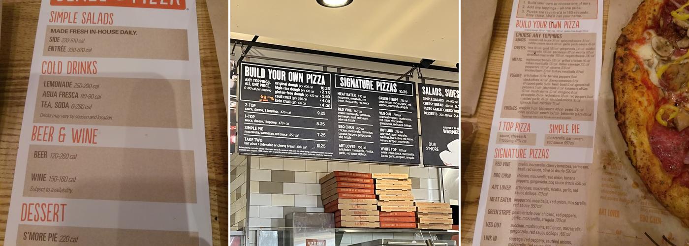 Blaze Pizza Menu