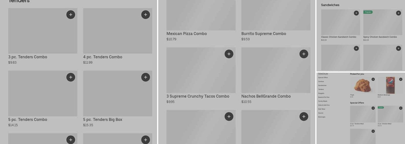 Taco Bell / KFC Menu