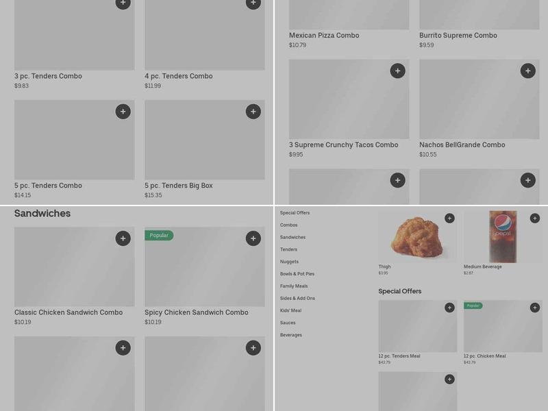 Taco Bell / KFC Menu