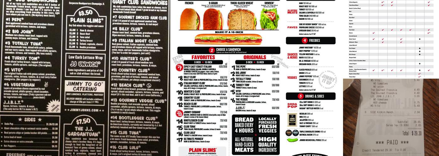 Jimmy John's Menu