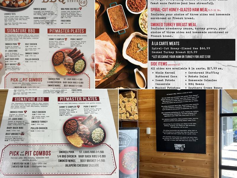 Sonny's BBQ Menu