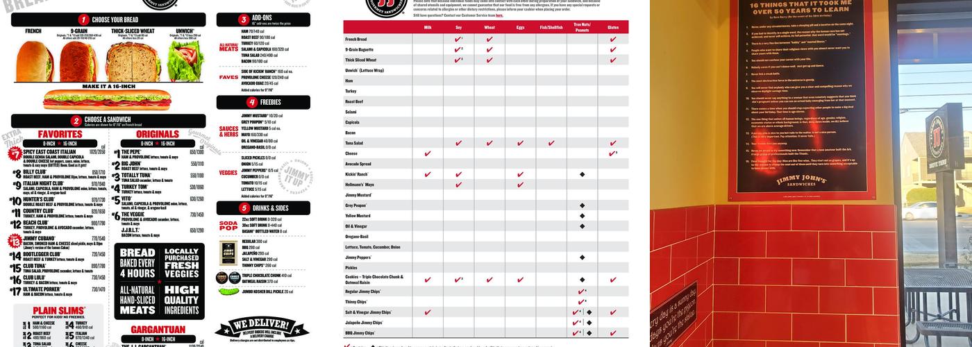Jimmy John's Menu