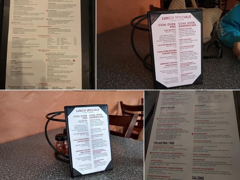 Anthony's Coal Fired Pizza & Wings Menu