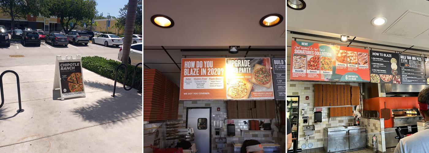 Blaze Pizza Menu