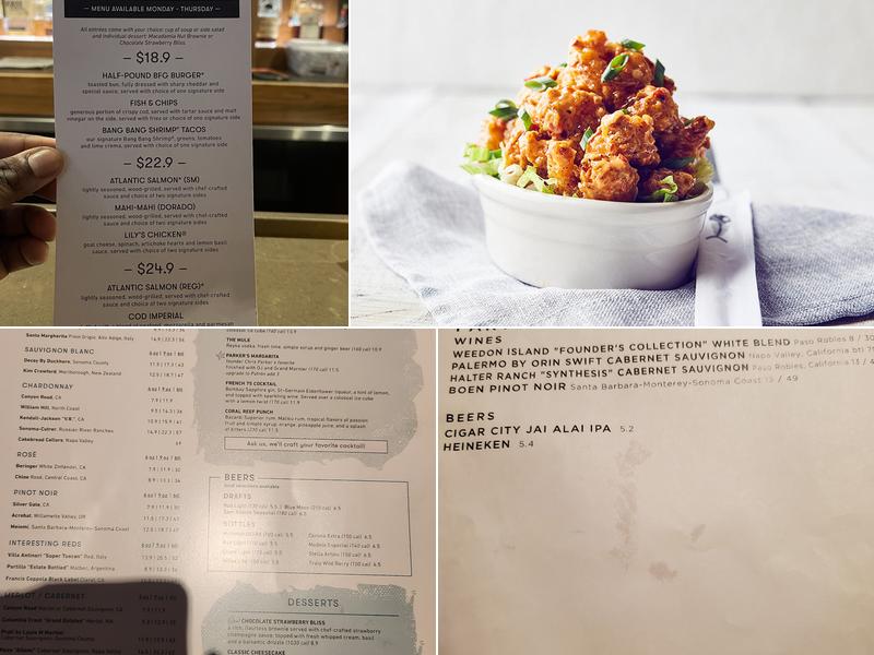 Bonefish Grill Menu