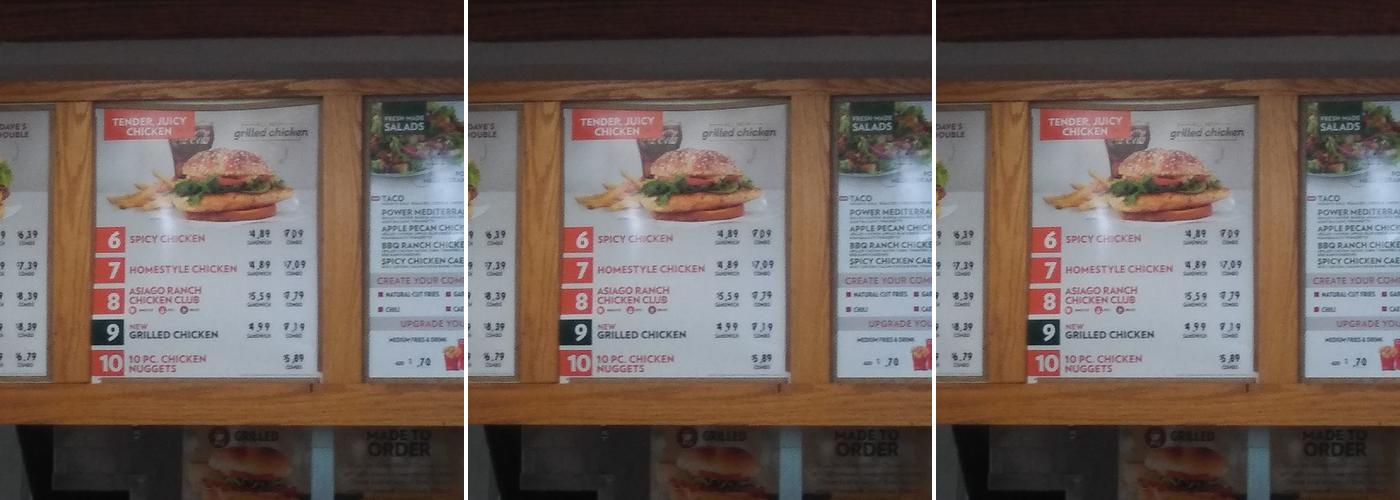 Wendy's Menu