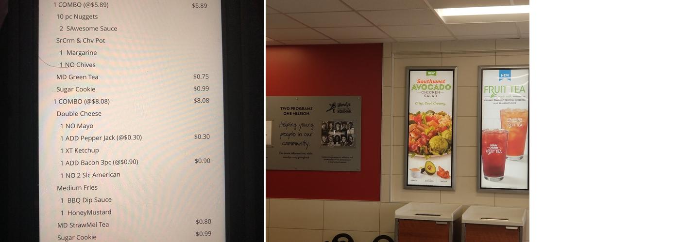 Wendy's Menu