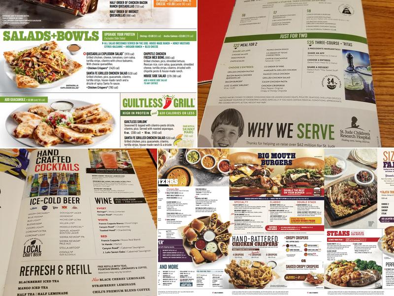 Chili's Grill & Bar Menu