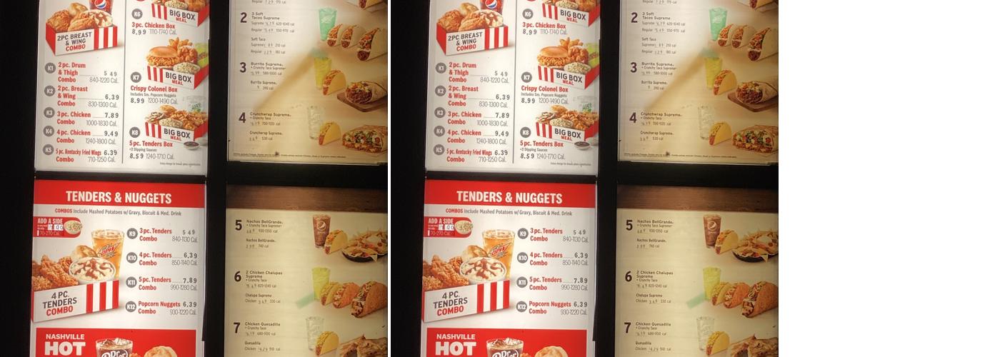 KFC Menu