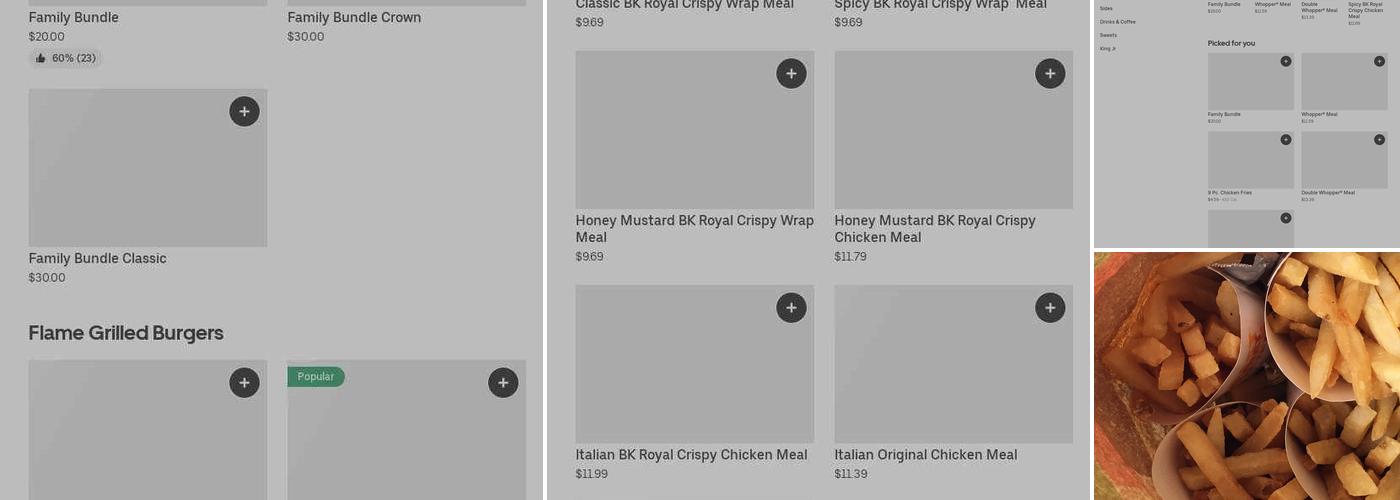 Burger King Menu
