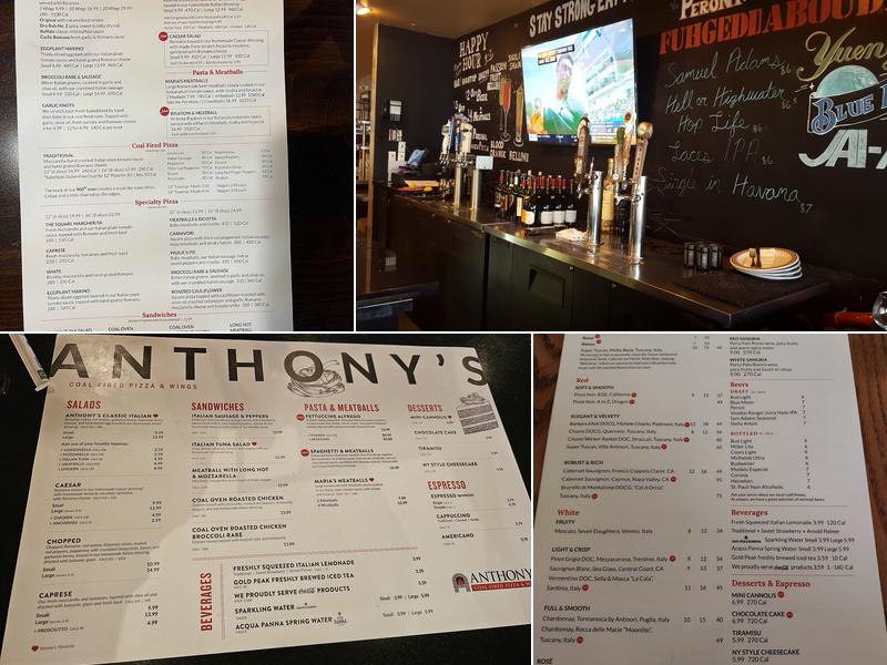 Anthony's Coal Fired Pizza & Wings Menu