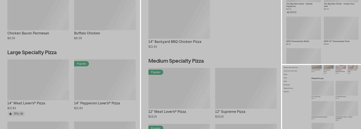 Pizza Hut Menu