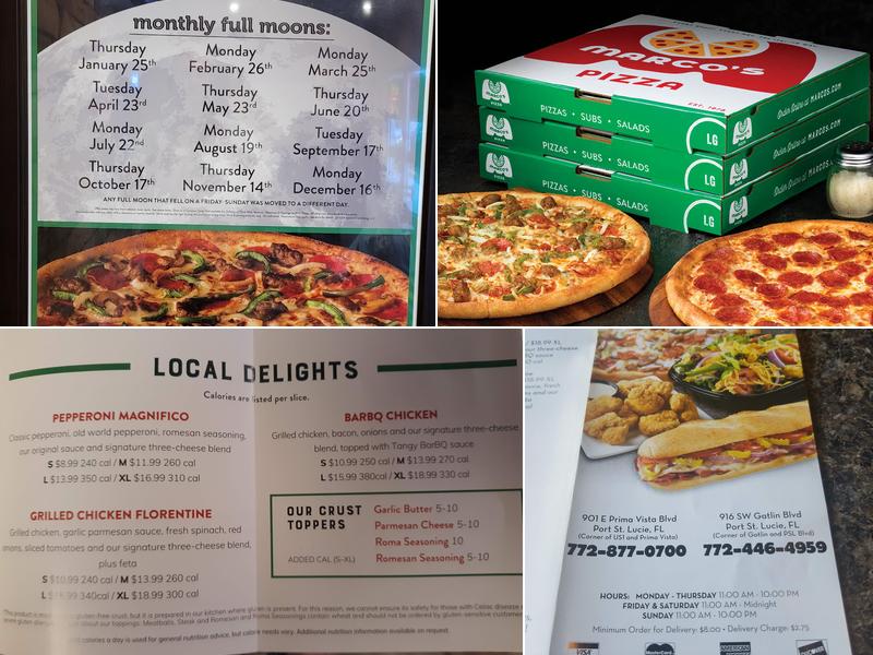 Marco's Pizza Menu