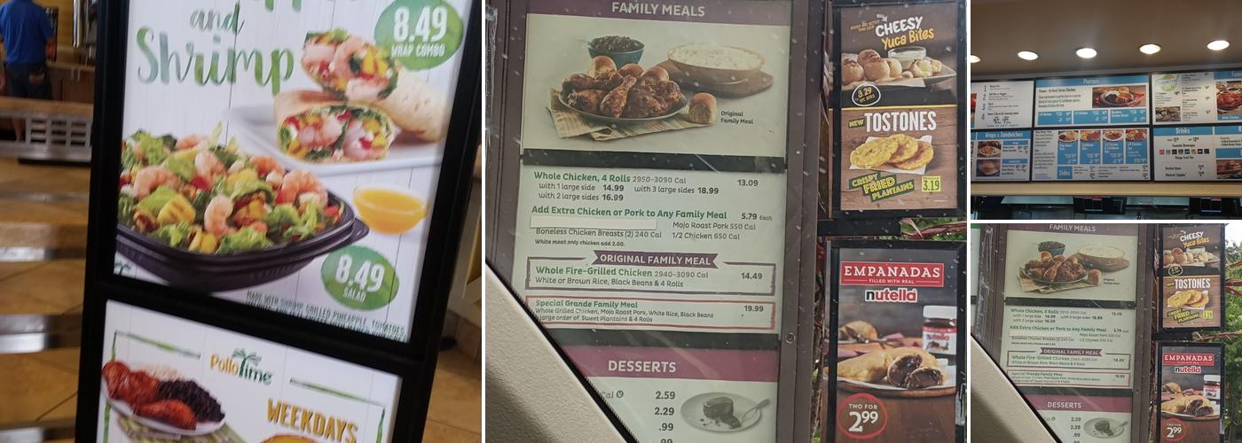 Pollo Tropical Menu