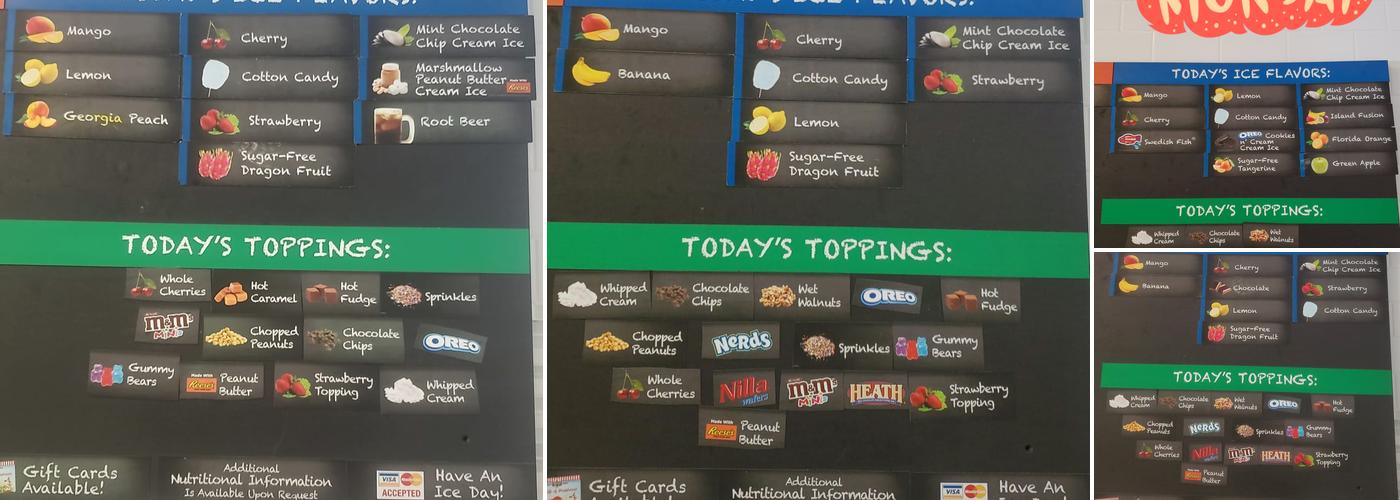 Rita's Italian Ice & Frozen Custard Menu