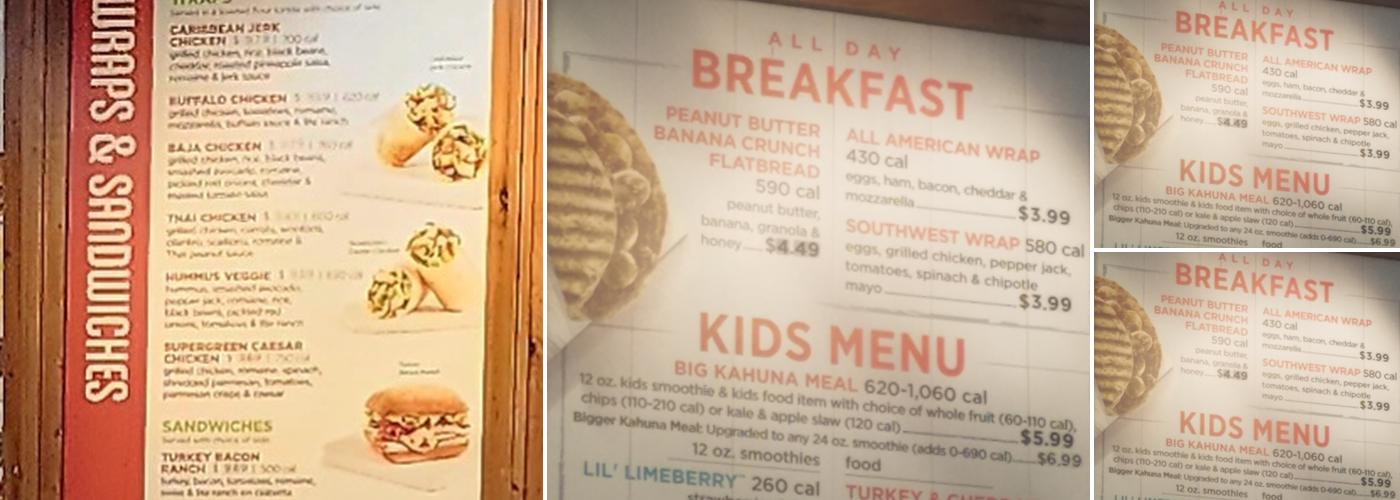 Tropical Smoothie Cafe Menu