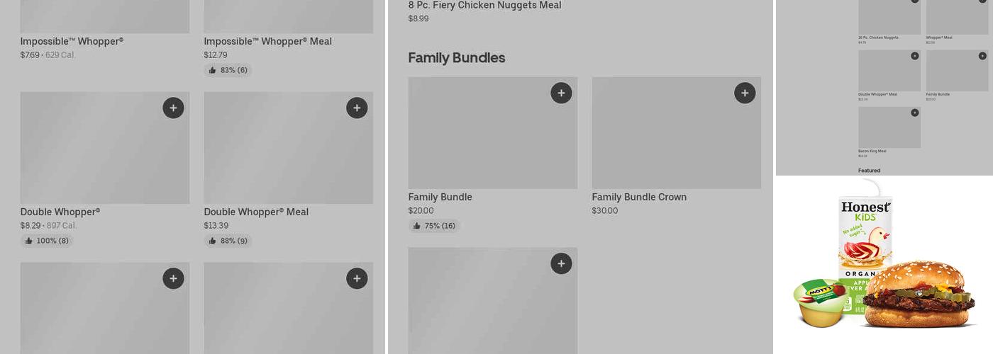 Burger King Menu