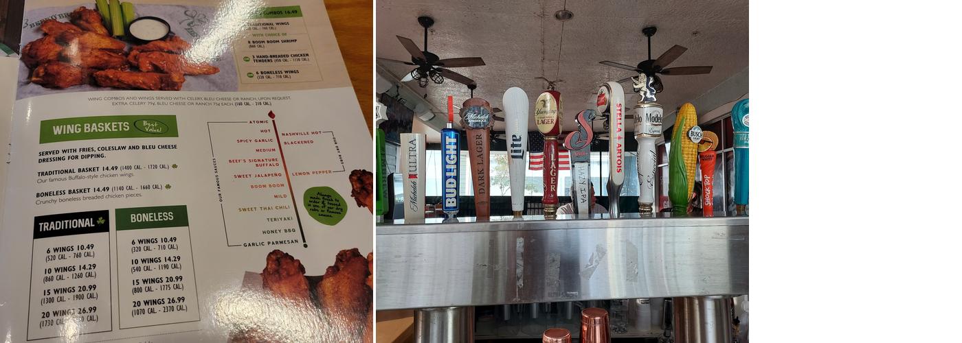 Beef 'O' Brady's Menu