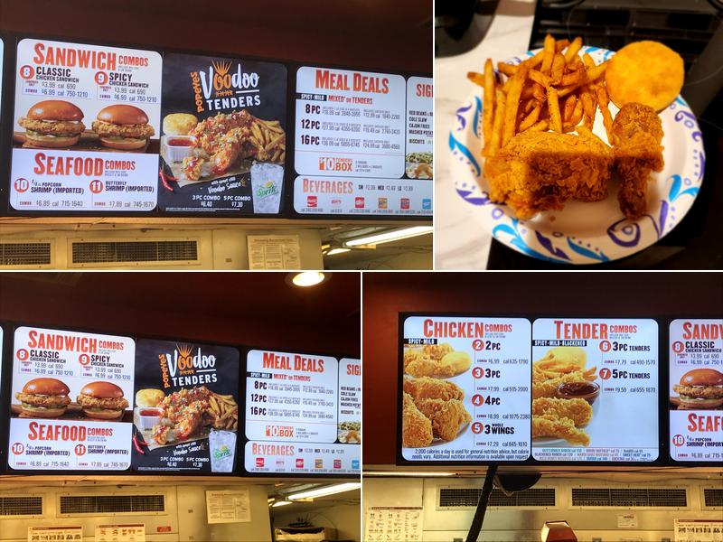 Popeyes Louisiana Kitchen Menu