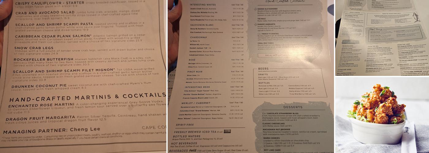 Bonefish Grill Menu