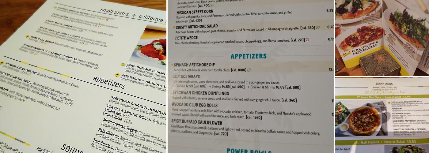 California Pizza Kitchen at Coconut Point Menu
