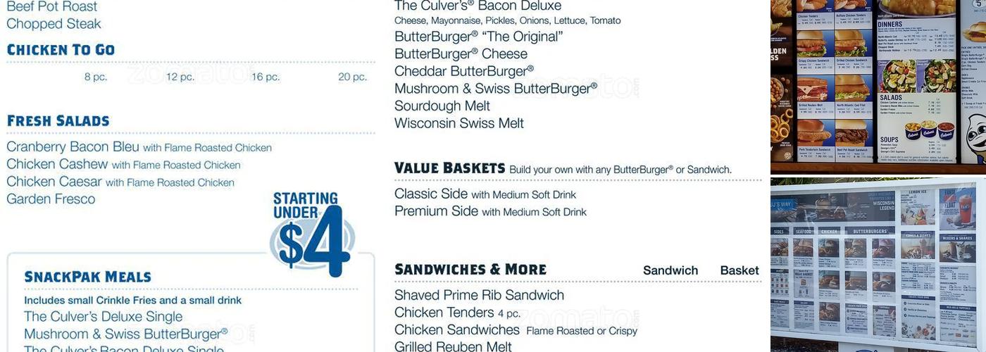 Culver’s Menu