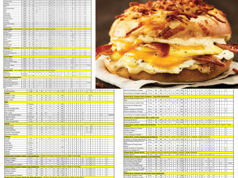 Einstein Bros. Bagels Menu