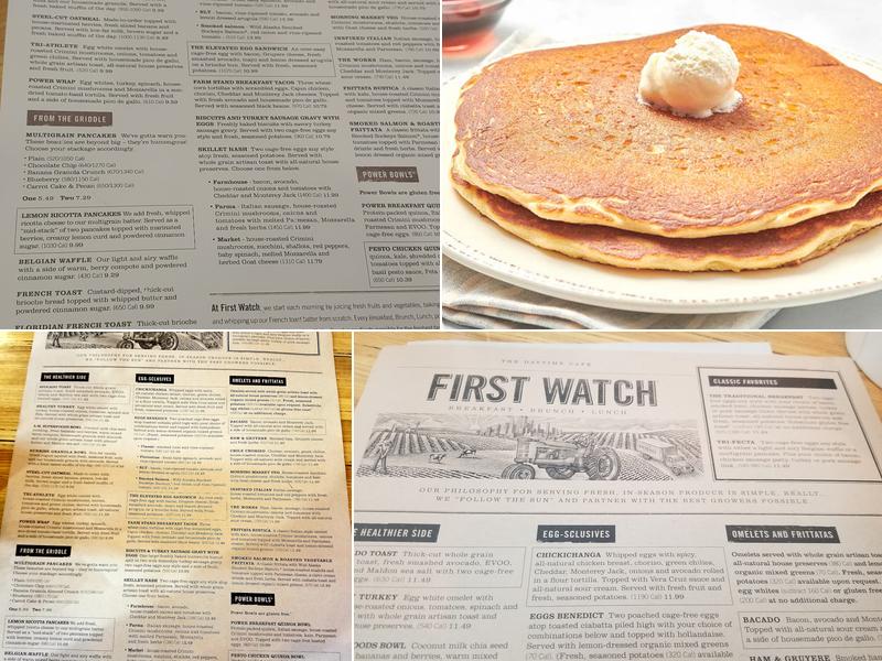 First Watch Menu