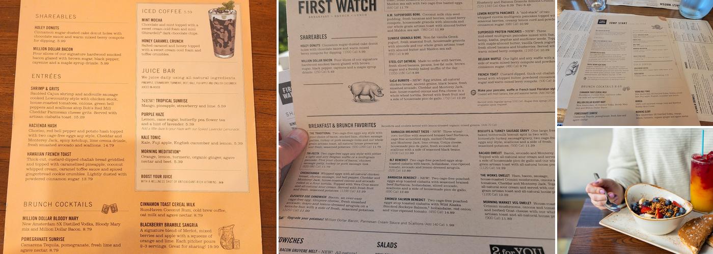 First Watch Menu