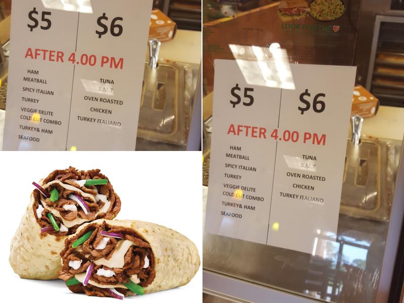 Subway Menu