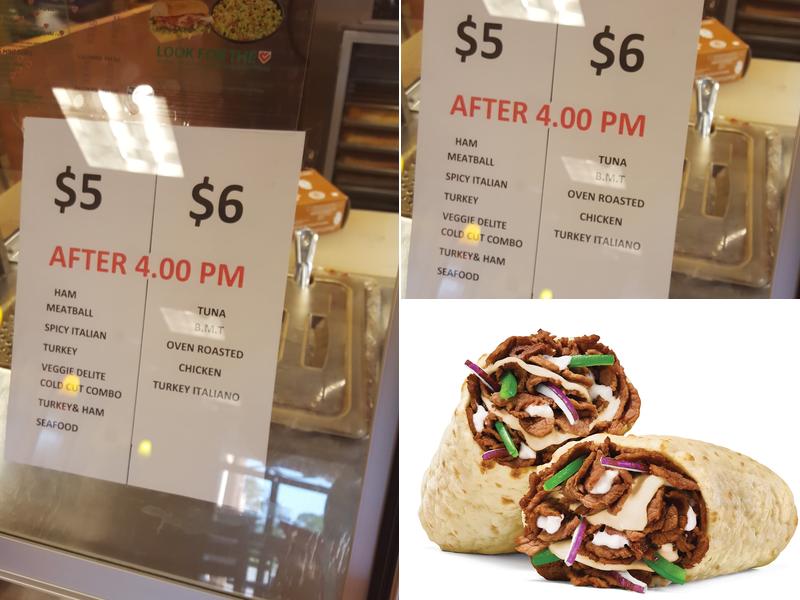 Subway Menu
