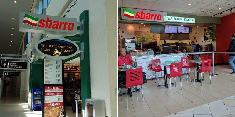 Sbarro Menu