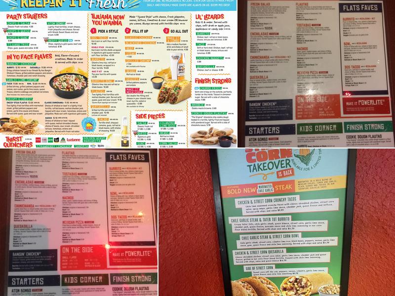 Tijuana Flats Menu