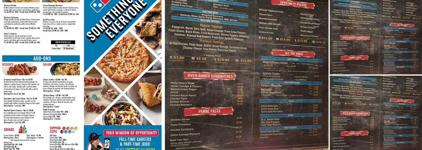 Domino's Pizza Menu