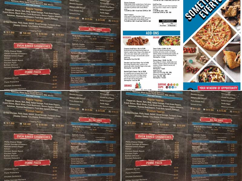 Domino's Pizza Menu