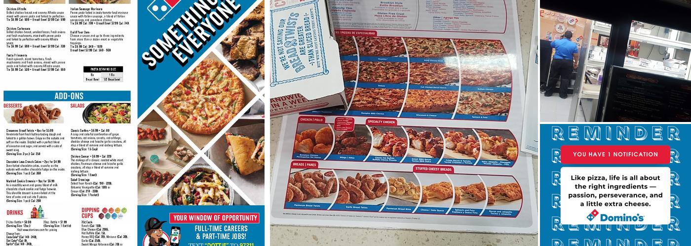 Domino's Pizza Menu