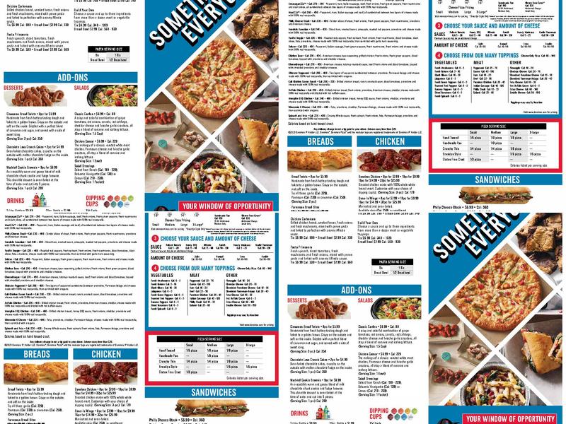 Domino's Pizza Menu