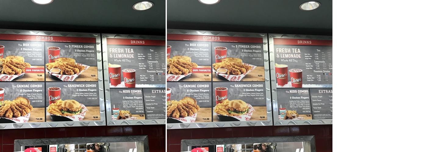 Raising Cane's Chicken Fingers Menu