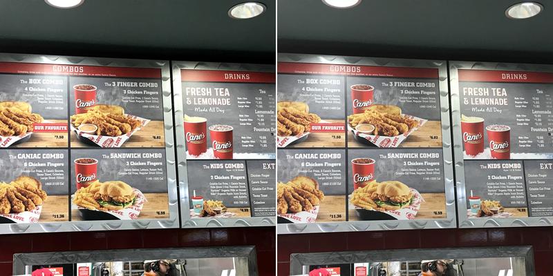 Raising Cane's Chicken Fingers Menu