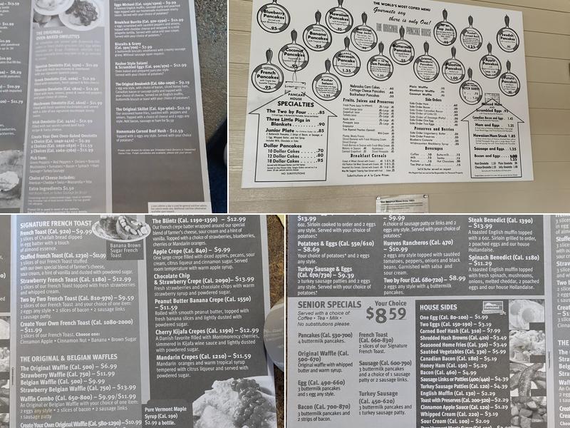 The Original Pancake House Menu