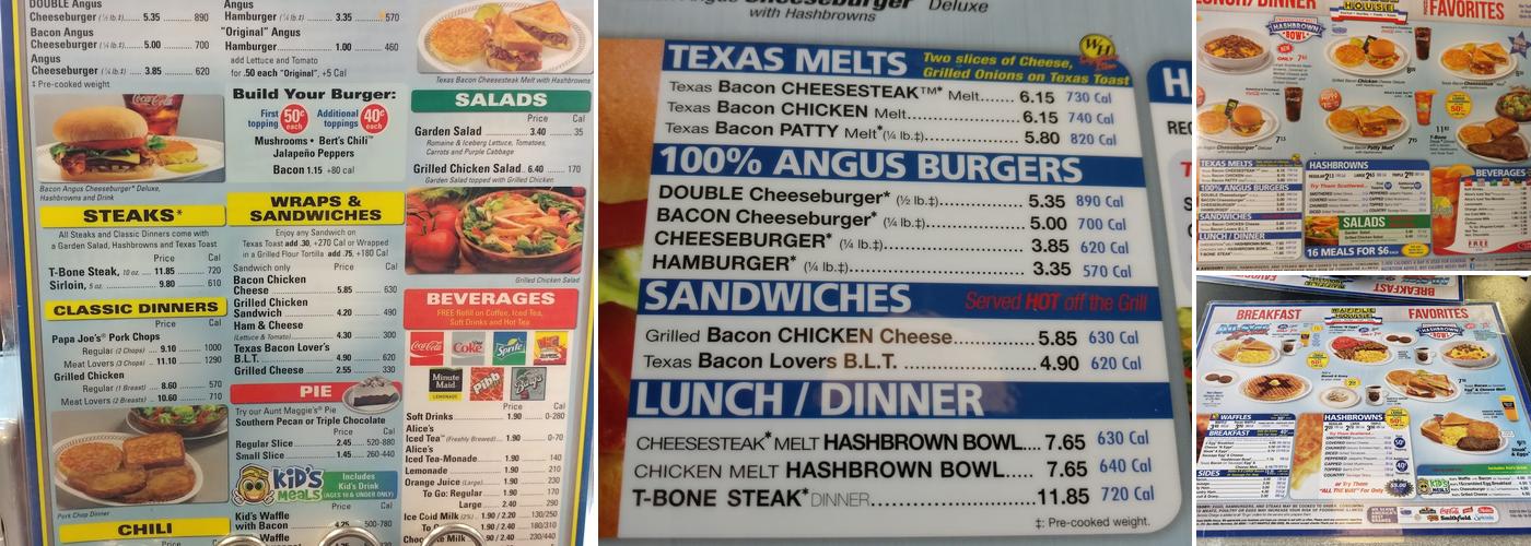 Waffle House Menu
